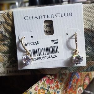 Gold Fashion Clear Drop Earrings